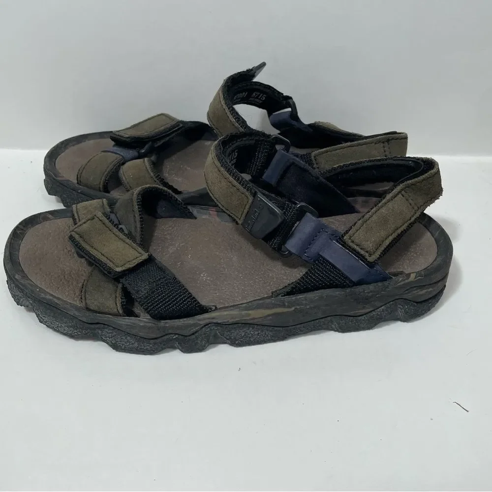 Timberland Olive Green Leather Outdoor Athletic Sandals